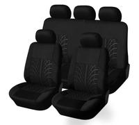 RUIDAM Auto Ensembles Housses Siège pour SsangYong Musso Sports(P100)/Musso Pick-up/Musso(Q200), Confortable Tissu Polyester Respirant Couvre Siège De Voiture Antidérapant Accessoire,A/Black