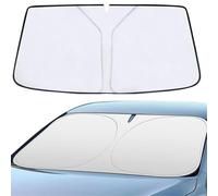 RUIDAM Pare-Soleil de Voiture pour Jaguar E-Pace 2018-, Protection Solaire pour Pare-Brise Avant Pliable Couverture Pare Soleil Avant Accessoires Anti-UV,B/White