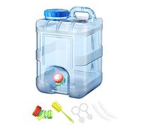 RuiDay 10L Reservoir Eau Camping Car,Portable Bidon d'eau avec Poignée,Jerrican Alimentaire avec Robinet,Parfait pour Voyage, Camping, Barbecue, Pêche(avec Accessoires)