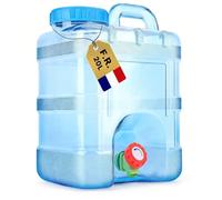 RuiDay 20L Reservoir Eau Camping Car,Portable Bidon d'eau avec Poignée,Jerrican Alimentaire avec Robinet,Parfait pour Voyage, Camping, Barbecue, Pêche
