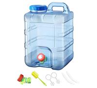 RuiDay 20L Reservoir Eau Camping Car,Portable Bidon d'eau avec Poignée,Jerrican Alimentaire avec Robinet,Parfait pour Voyage, Camping, Barbecue, Pêche（avec Accessoires）