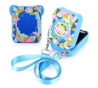 RuiDay Étui en Silicone pour Bitzees Jouet Numérique Interactif Animaux Compagnie, Bitzee Mon Animal interactif 3D, Housse Protection Souple pour Animaux Compagnie Virtuel avec Lanière (Bleu)