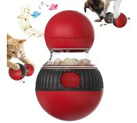 RuiDay Jouet Distributeur De Croquettes pour Chat, Jouet Interactif à Friandises, Jouet De Puzzle pour Chat, Balle De Nourriture pour Chats, Jouets pour Chats avec Son de Moineau