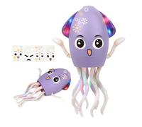 RuiDay Jouet interactif Pieuvre, Pieuvre électrique et Automatique à esquive, Pieuvre dansante électrique avec LED et Musique, Jouet pour bébé à Plat Ventre, Jouet Musical pour Bébés (DIY -Violet)