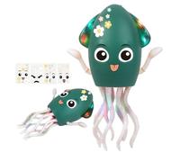 RuiDay Jouet interactif Pieuvre, Pieuvre électrique et Automatique à esquive, Pieuvre dansante électrique avec LED et Musique, Jouet pour bébé à Plat Ventre, Jouet Musical pour Bébés (DIY -Vert)