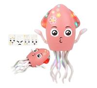 RuiDay Jouet interactif Pieuvre, Pieuvre électrique et Automatique à esquive, Pieuvre dansante électrique avec LED et Musique, Jouet pour bébé à Plat Ventre, Jouet Musical pour Bébés(DIY -Rose)