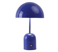 RuiDay Lampe Champignon LED à Chargement Sans Fil - Lampe de Chevet et Bureau Réglable à 3 Modes de Luminosité - Décorative Rétro pour Chambre et Restaurant (B, Bleu)