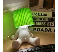 RuiDay Lampe créative A Little Shy Man, Lampe de chevet vilain garçon, Lampe de table créative avec abat-jour, veilleuse drôle, lampe de chambre, Décoration de la maison (Vert + étiquette d'amour)