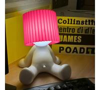 RuiDay Lampe créative A Little Shy Man, Lampe de chevet vilain garçon, Lampe de table créative avec abat-jour, veilleuse drôle, lampe de chambre, Décoration de la maison (Rose + étiquette d'amour)