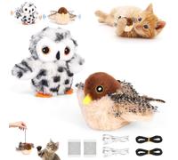 RuiDay Oiseau Volant Pour Chats, Flapping Bird Jouet Cat, Flying Bird Jeux Interactifs pour Chats, Oiseau pour Chats, Jouet pour Chats, Oiseau en Mouvement