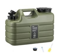 RuiDay Reservoir Eau Camping Car,Portable Bidon d'eau avec Poignée,Jerrican Alimentaire avec Robinet,Bidon d'eau sans BPA,pour Voyage,Camping (11L- Vert armée)