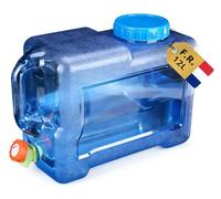 RuiDay Reservoir Eau Camping Car,Portable Bidon d'eau avec Poignée,Jerrican Alimentaire avec Robinet,Parfait pour Voyage, Camping, Barbecue, Pêche