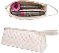 RuiDay Sac de Rangement Compatible avec Dyson Airwrap Styler et Shark Flexstyle, Pochette Dyson airwrap Voyage, Sac de Rangement de Voyage Portable (Papillon Rose - A)