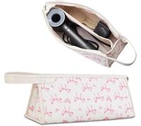 RuiDay Sac de Rangement Compatible avec Dyson Airwrap Styler et Shark Flexstyle, Pochette Dyson airwrap Voyage, Sac de Rangement de Voyage Portable (Papillon Rose - B)
