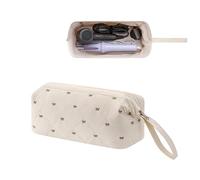 RuiDay Sac de Voyage Matelassé pour Outils de Coiffure, Trousse Dyson Airwrap, étui de Voyage Fleuri Mignon pour Outils de Coiffure Shark Flexstyle Organisateur (Beige)