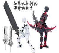 RuiDay T13 Action Figure, 2/3/4pcs Figurine d'action Titan 13, Figurines d'action Multi-Articulations Lucky 13, Dummy 13 Figurine, Décoration de Bureau (2PCS B)