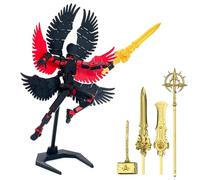 RuiDay T13 Action Figure, Figurine d'action Titan 13, Figurines d'action Multi-Articulations Lucky 13, Dummy 13 Figurine, Décoration de Bureau (Noir Rouge)