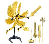 RuiDay T13 Action Figure, Figurine d'action Titan 13, Figurines d'action Multi-Articulations Lucky 13, Dummy 13 Figurine, Décoration de Bureau (Or)