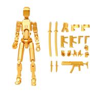 RuiDay T13 Action Figure, Titan 13 Action Figure,Ensemble de héros Robots T13, Dummy 13 Figure,Figurine articulée t13, Desk Decorations, Cadeau (1Pcs,Or)
