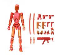 RuiDay T13 Action Figure, Titan 13 Action Figure,Ensemble de héros Robots T13, Dummy 13 Figure,Figurine articulée t13, Desk Decorations, Cadeau (1Pcs, Or Rouge)