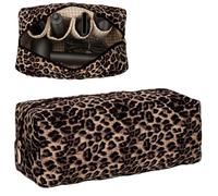 RuiDay Trousse pour Dyson Airwrap Leopard, Grand Pochette Voyage Matelassé