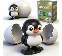 RuiDay Œuf Surprise avec Animal Éclosant, œufs Surprises à Remonter, Jouets pour Pâques, Cadeau paques ou Anniversaire Enfant, à partir de 3 Ans (Pingouin)