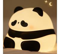 RuiDay Veilleuse Bébé, Rechargeable Veilleuse Enfant Panda, Silicone Lampe de Chevet Tactile Dimmable Pour Enfants, Lampe en Silicone Tactile Rechargeable par USB, 1236679