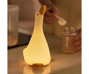 RuiDay Veilleuse Lapin Tactile En Silicone - Lampe Dimmable Rechargeable Pour Enfants (Regardant le Canard)