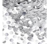 Ruidee 50 g de confettis en feuille métallique 15 mm ronds en papier pailleté Décoration de table pour ballons, mariages, anniversaires (YZX/Silver)