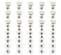 Ruidee Lot de 100/50 vis Chicago M5 x 10 mm pour reliure de livres, tiges de vis rondes à tête plate pour albums en cuir (DZBD/M5 x 10)