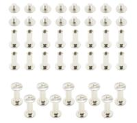 Ruidee Lot de 100/50 vis Chicago M5 x 15 mm pour reliure de livres, tiges de vis rondes à tête plate pour albums en cuir (DZBD/M5 x 15)