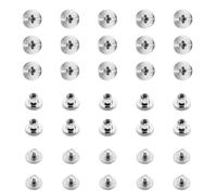 Ruidee Lot de 100/50 vis Chicago M5 x 5 mm pour reliure de livres, tiges de vis rondes à tête plate pour albums en cuir (DZBD/M5 x 5)