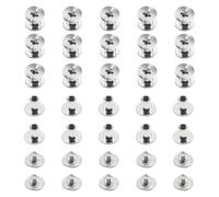 Ruidee Lot de 100/50 vis Chicago M5 x 6 mm pour reliure de livres, tiges de vis rondes à tête plate pour albums en cuir (DZBD/M5 x 6)