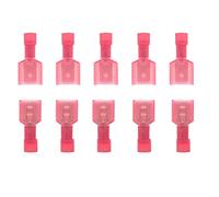 Ruidee Lot de 100 cosses à sertir 22-16 AWG entièrement isolées en nylon mâle/femelle à déconnexion rapide (rouge/SNSH)