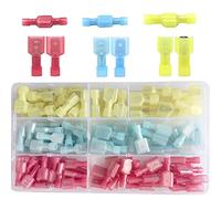 Ruidee Lot de 110 connecteurs de câble de voiture - Connecteurs plats en nylon mâles femelles - Connecteurs électriques isolés - Assortiment AWG 22-10 (DNS)