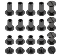 Ruidee Lot de 150 vis Chicago M5 en acier inoxydable pour liaison et tige en cuir, rivets à clous en métal, bouton Chicago pour albums, ceinture, reliure (ZD-D/Gunmetal)