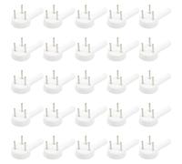 Ruidee Lot de 30 crochets de suspension pour cadre photo - 25 mm - Sans résidus - Crochets blancs pour cadre photo - Pour accrocher photos, images, cadres (25 mm/SL)