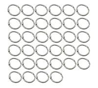 Ruidee Lot de 40 feuilles en métal pour reliure à anneaux de 15 mm porte-clés anneaux de livre anneaux de reliure anneaux pour rideau anneaux avec fermeture éclair en métal porte-clés anneau (HYQ/15