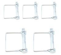 Ruidee Lot de 5 goupilles rectangulaires - 10 x 60 mm - En acier au carbone - Pour remorque de ferme, ferme, jardin (FSX/10 x 60 mm)