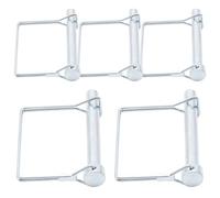 Ruidee Lot de 5 goupilles rectangulaires - 10 x 80 mm - En acier au carbone - Pour remorque de ferme, ferme, jardin (FSX/10 x 80 mm)