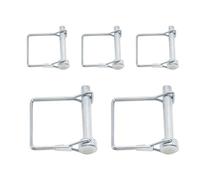 Ruidee Lot de 5 goupilles rectangulaires - 8 x 50 mm - En acier au carbone - Pour remorque de ferme, ferme, jardin (FSX/8 x 50 mm)