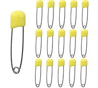 Ruidee Lot de 50 épingles à couches, de 5,5 cm, de sécurité, en plastique, avec fermeture à verrou, jaunes