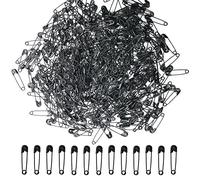 Ruidee Lot de 500 mini épingles à nourrice pour vêtements - Pour bordures et fermoirs - Noir