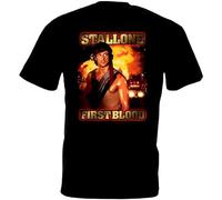 RUIdrSEDFG Rambo First Blood v4 Mens T Shirt Black M