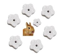 RUIENGCOMM Lot de 6 jouets pour hamster, lapins, blocs de lave pour petits animaux de compagnie, broyeur de dents, accessoire pour perroquet, lapin, hamster, rat, chinchilla, jouet molaire