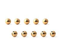 Ruifan Lot de 10 boules de rechange pour piercing 16 g 14 g, Acier inoxydable, acier
