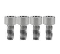 Ruifu Lot de 4 boulons à tête hexagonale M5 x 10 12 16 18 20 25 28 30 35 40 45 50 55 60 mm en titane GR5 pour tige de selle de vélo et frein (lot de 4) (M5 x 12 mm, titane).