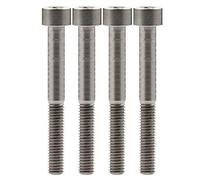 Ruifu Lot de 4 boulons à tête hexagonale M5 x 10 12 16 18 20 25 28 30 35 40 45 50 55 60 mm en titane GR5 pour tige de selle de vélo et frein (lot de 4) (M5 x 60 mm, titane).