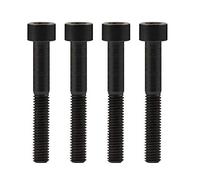 Ruifu Lot de 4 boulons à tête hexagonale M5 x 10 12 16 18 20 25 28 30 35 40 45 50 55 60 mm en titane Gr5 60 mm pour tige de selle de vélo et frein (noir)