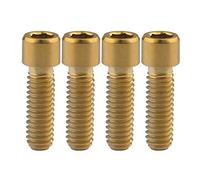 Ruifu Lot de 4 vis de réglage M4 x 10 13,5 15 20 25 mm à tête hexagonale pour dérailleur avant/arrière H/L (M4 x 13,5 mm, doré)
